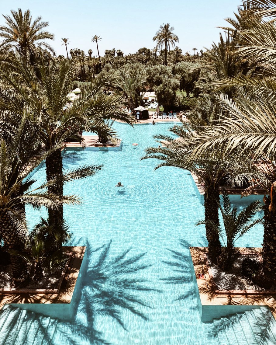 Aerial Photography of In-ground Swimming Pool